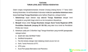 turun level bagi tenaga kesehatan