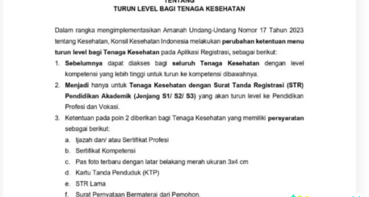 turun level bagi tenaga kesehatan